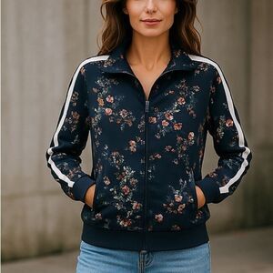 AFRM Vintage Arrive Print Track Jacket Size Medium